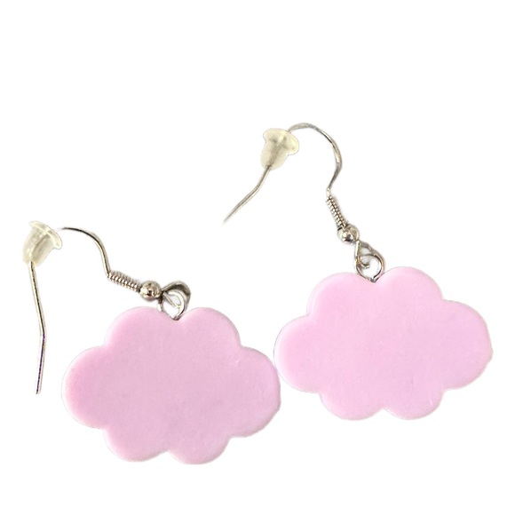 Summer Drop Purple Cloud Earrings - Picture 2 of 2